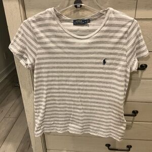 Polo Ralph Lauren T-shirt gray and white shirts medium